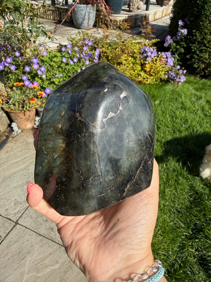 Golden Flash Labradorite Freeform from Madagascar