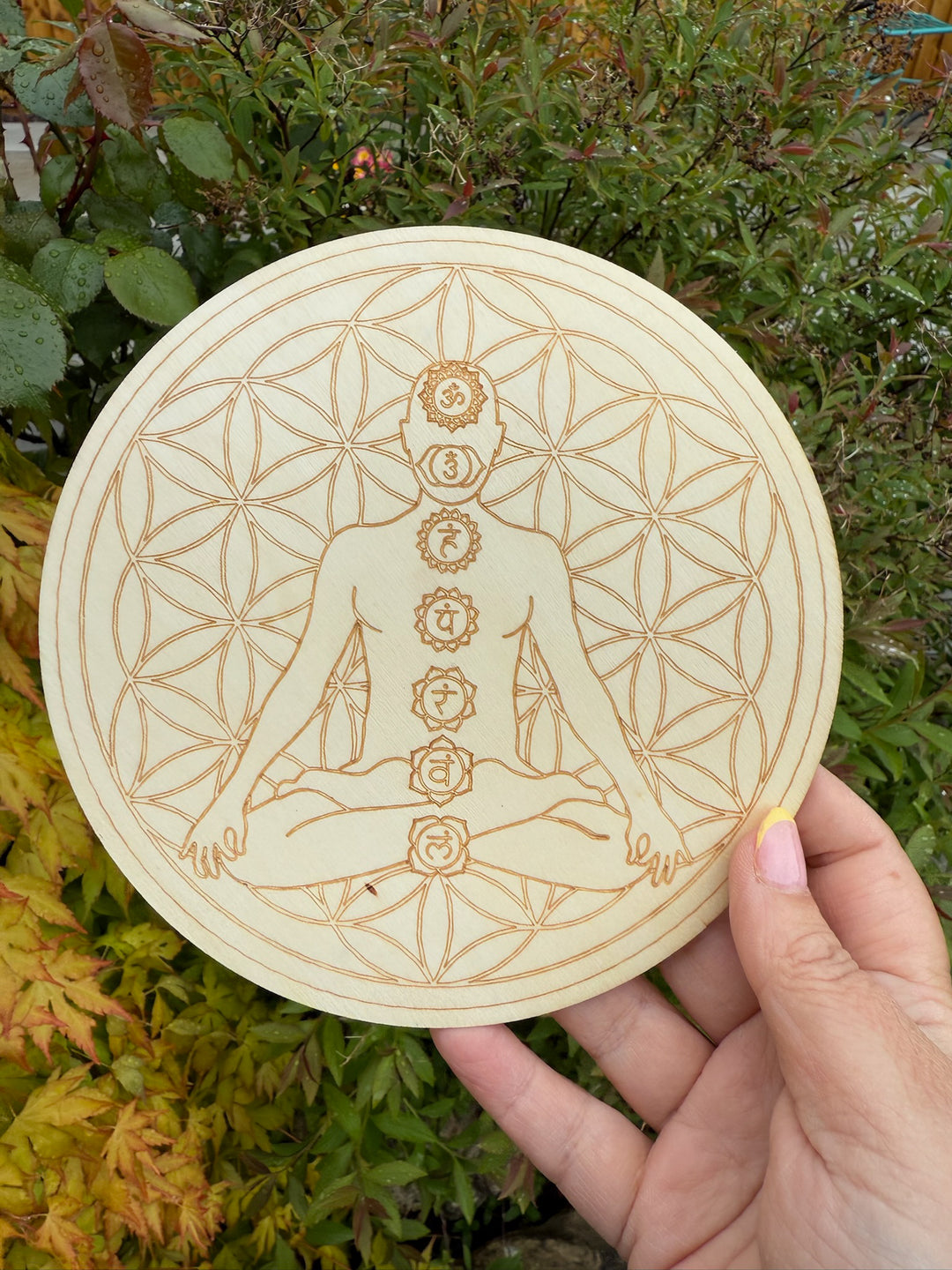 Chakra Crystal Grid board 15cm