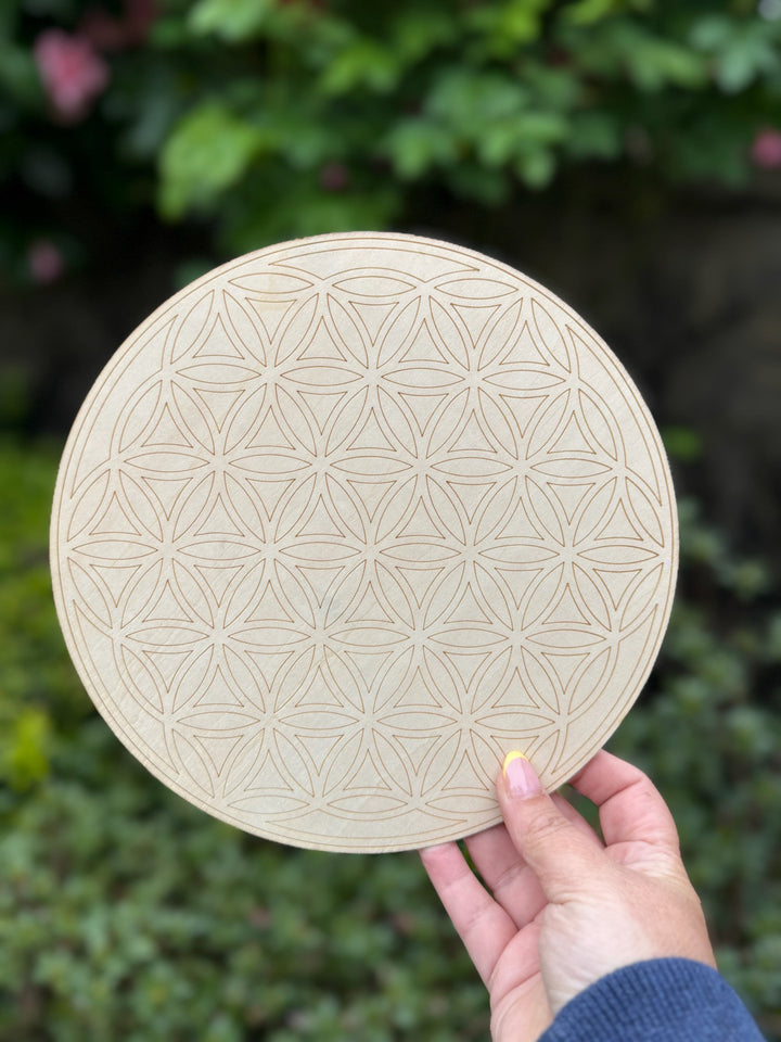 Flower of life Crystal Grid Board 20cm