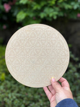 Load image into Gallery viewer, Flower of life Crystal Grid Board 20cm
