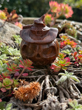 Load image into Gallery viewer, Mahogany Obsidian Pumpkin Carving
