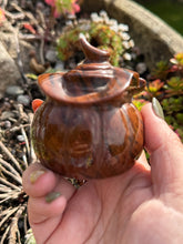 Load image into Gallery viewer, Mahogany Obsidian Pumpkin Carving
