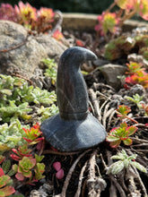 Load image into Gallery viewer, Black Marble Witches Hat Carving
