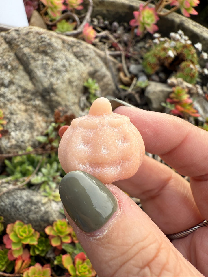 Orange Calcite Mini Pumpkin Carving
