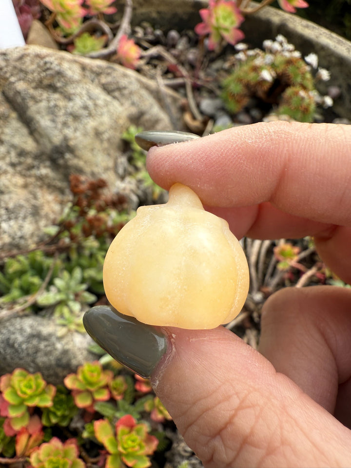 Yellow Calcite Mini Pumpkin Carving