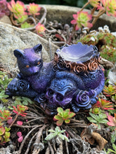 Load image into Gallery viewer, Skull and Cat Sphere Stand Holder
