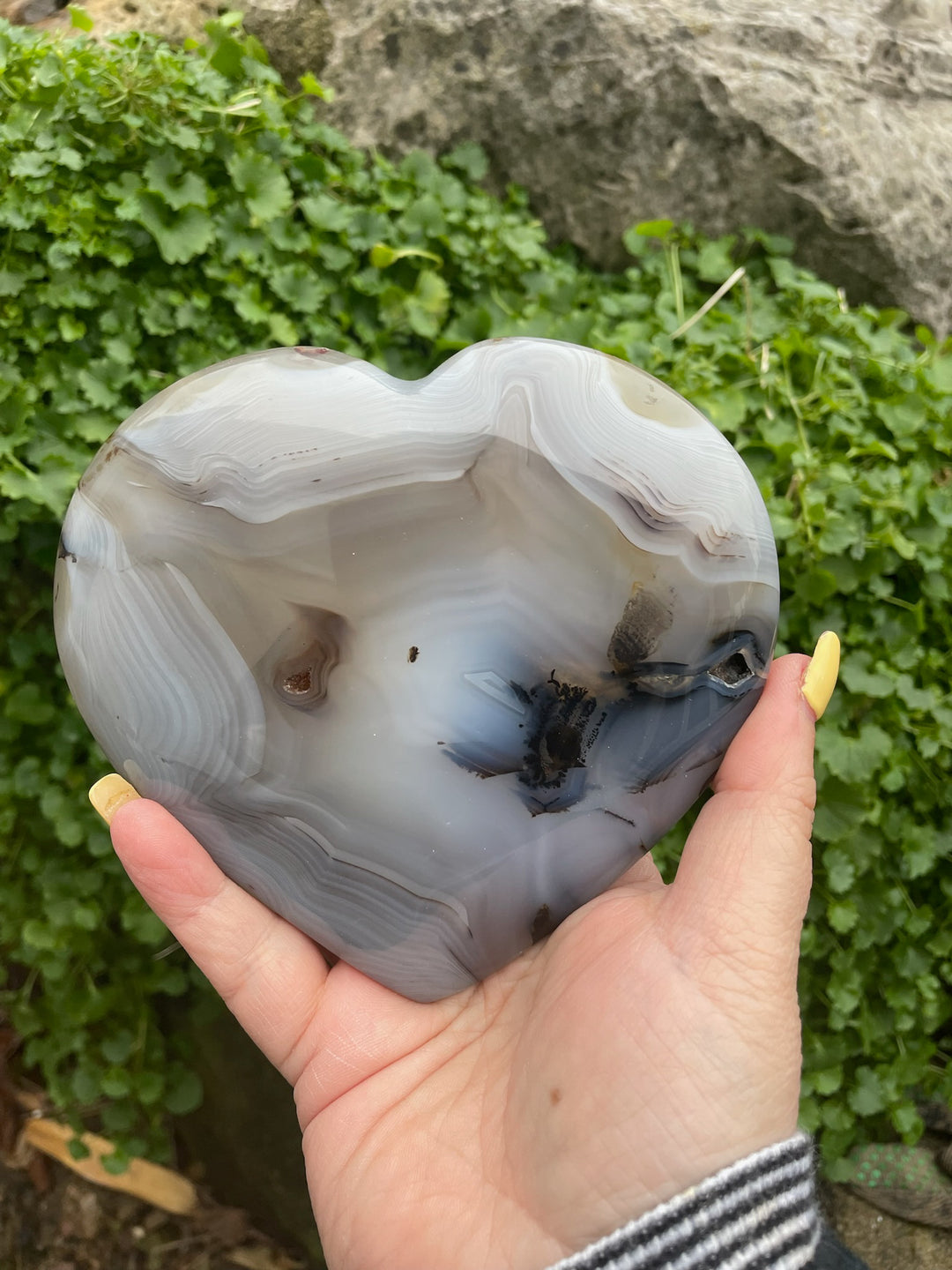 Large Dendritic Agate Heart
