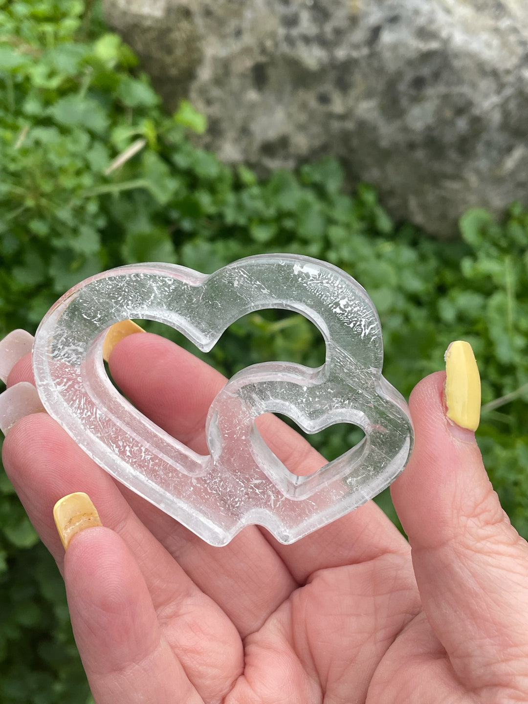 Quartz Double Heart