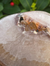 Load image into Gallery viewer, Amethyst and Crazy Lace Agate Heart with Stand

