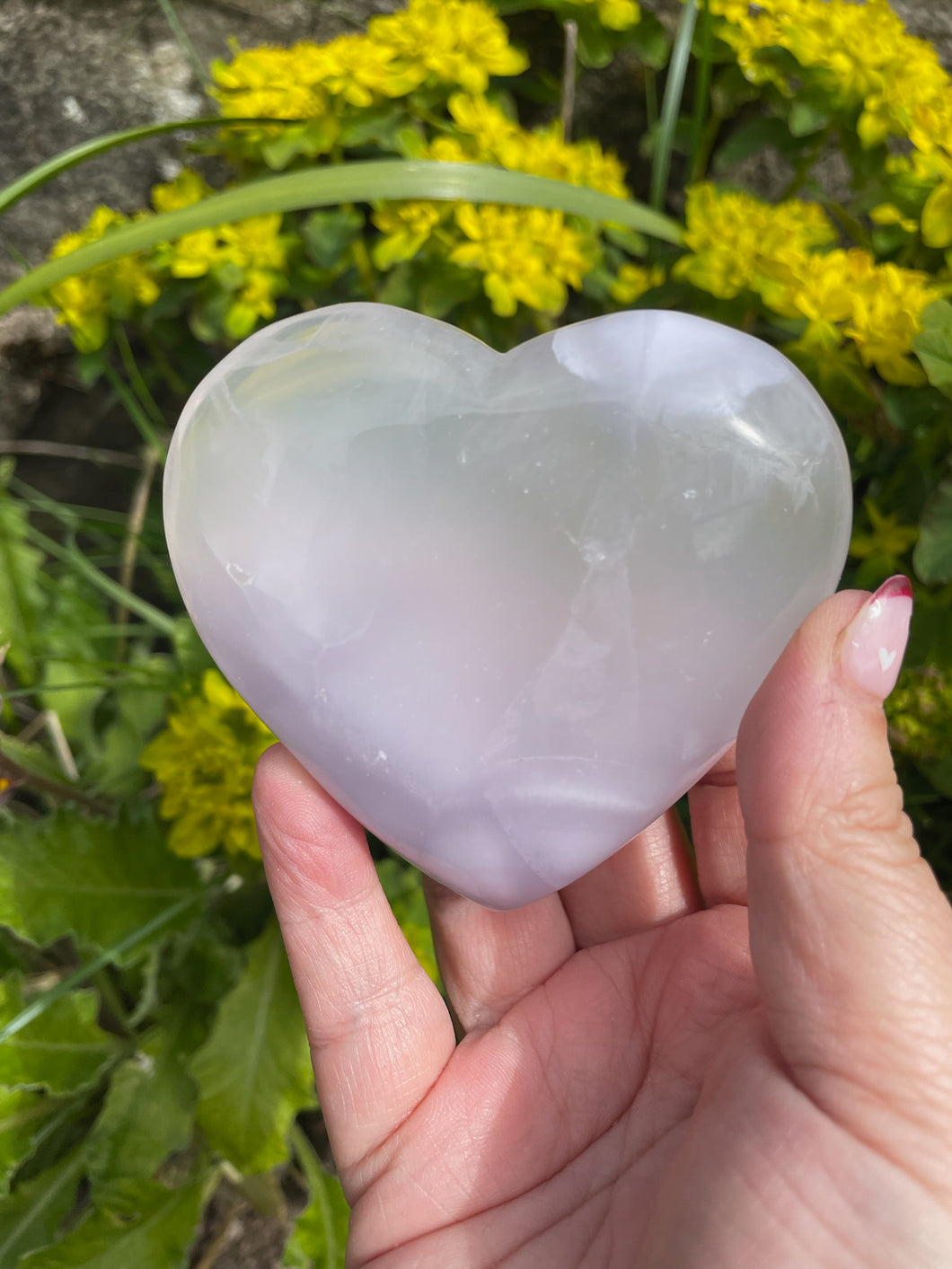 Lavender Fluorite Heart