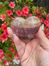Load image into Gallery viewer, Rainbow Fluorite Heart Carving Heart
