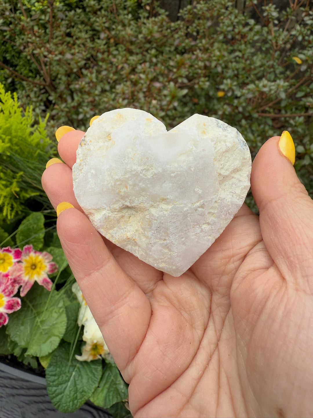 Druzy Quartz Heart Carving
