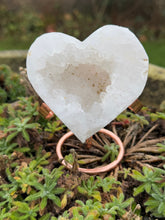 Load image into Gallery viewer, Large Druzy Quartz Heart with Stand
