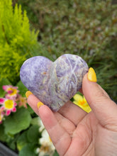 Load image into Gallery viewer, Opalized Fluorite Heart with Quartz Carving

