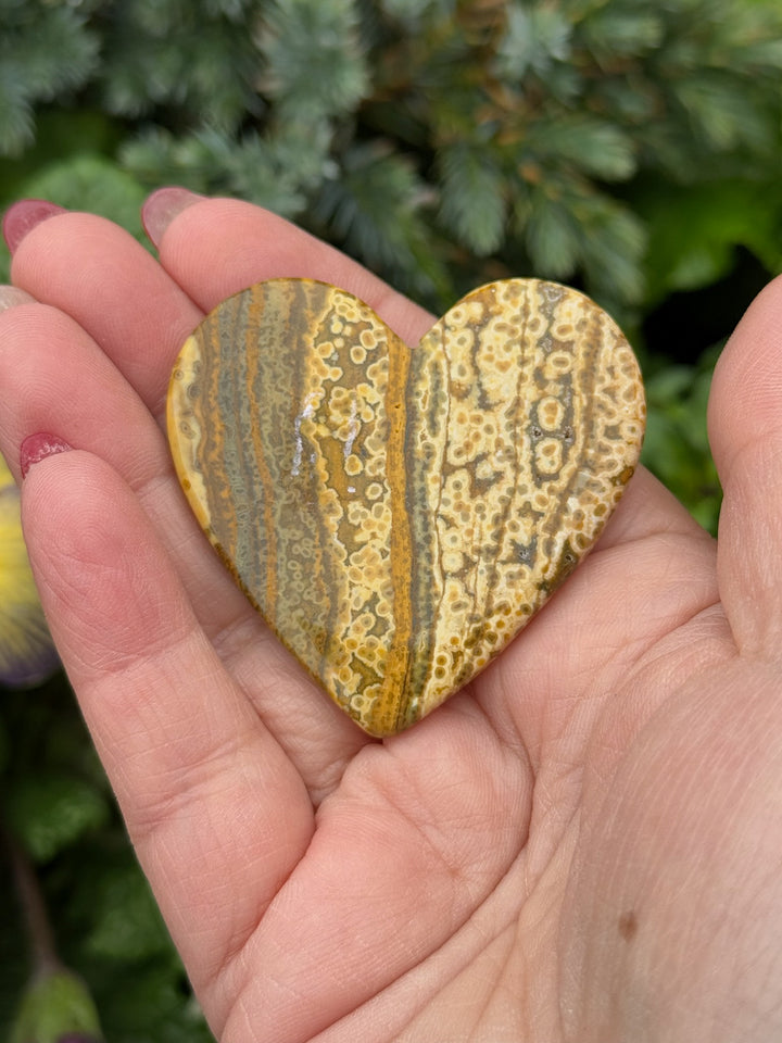 Indonesia Ocean Jasper Heart Carving