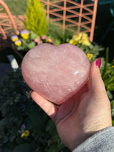 Load image into Gallery viewer, Rose Quartz Heart Carving On Stand
