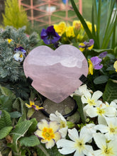 Load image into Gallery viewer, Rose Quartz Heart Carving On Stand
