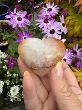 Load image into Gallery viewer, Fire and Golden Healer Quartz Heart

