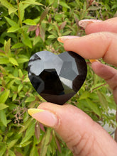Load image into Gallery viewer, Black Obsidian Faceted Heart Carving
