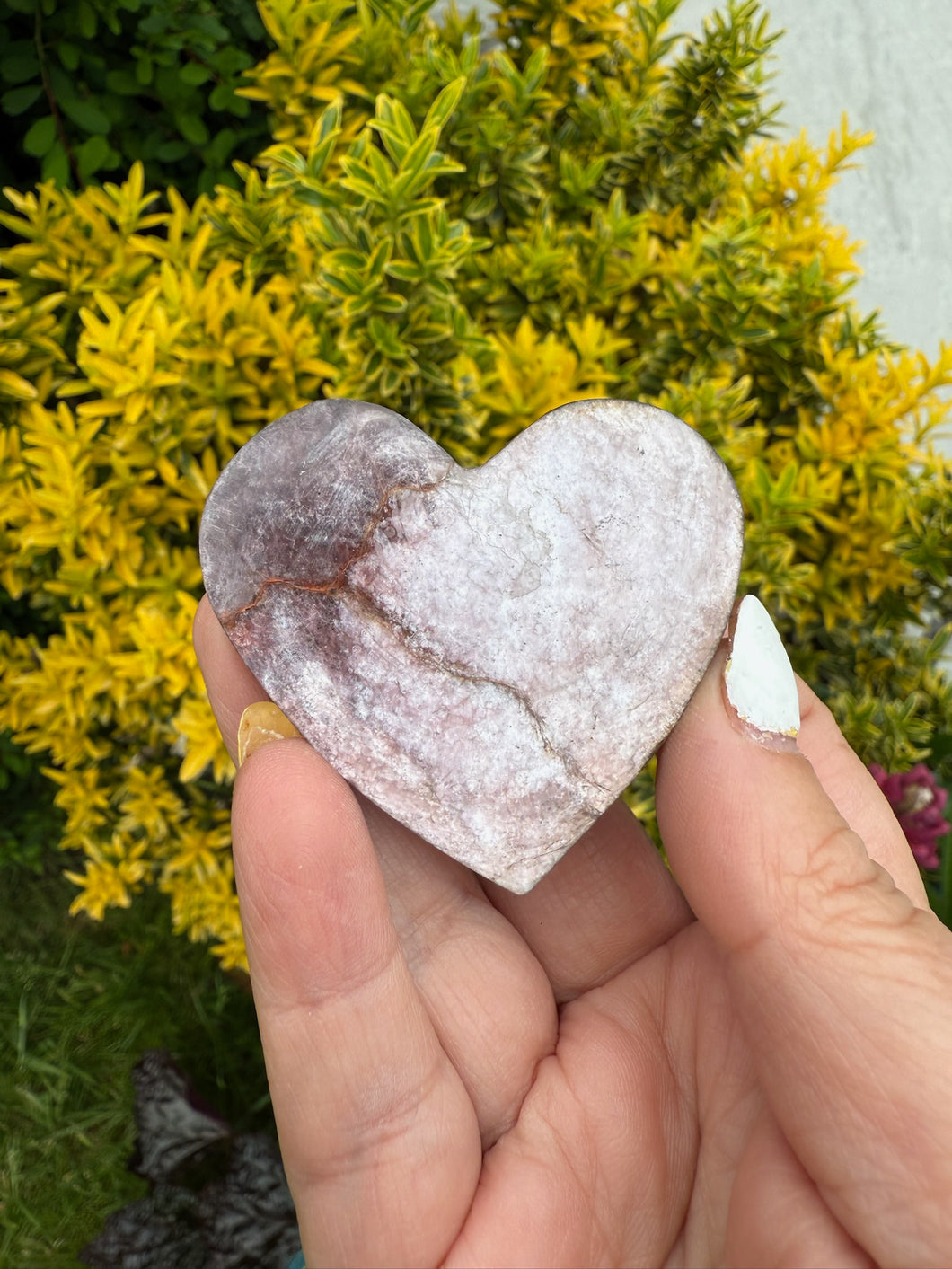 Lepidolite Book Mica Heart Carving