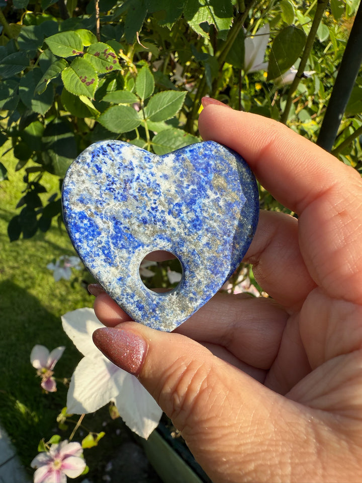 Lapis Lazuli Heart Sphere Stand