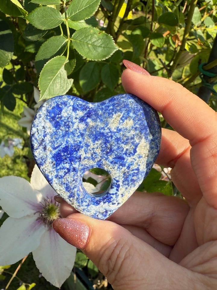 Lapis Lazuli Heart Sphere Stand