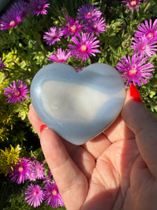 Druzy Agate Heart Carving