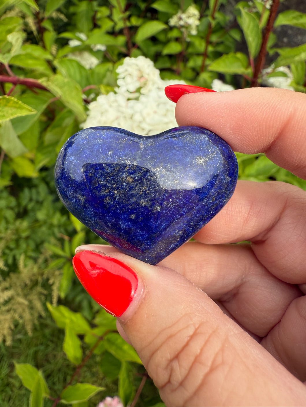 Lapis Lazuli Heart Carving