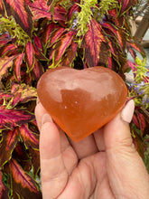Load image into Gallery viewer, Orange Calcite Heart Carving
