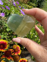 Load image into Gallery viewer, New Mango Fluorite Heart Carving
