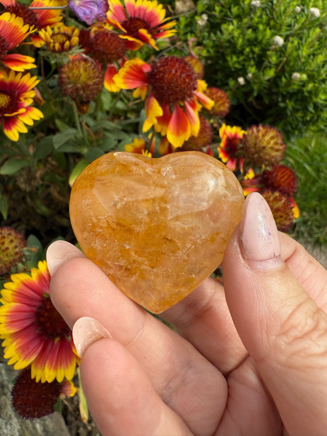Golden Healer Heart Carving