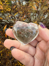 Load image into Gallery viewer, Garden Quartz Lodolite Heart Carving
