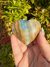Load image into Gallery viewer, Aquitaine Lemurian Blue Onyx Heart Carving

