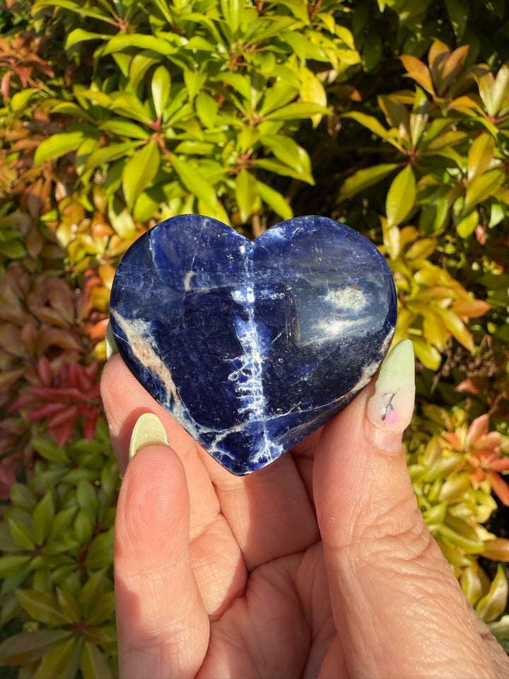 Sodalite Heart Carving