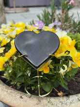 Load image into Gallery viewer, Midnight Lace Obsidian Heart Carving with Stand
