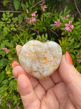 Load image into Gallery viewer, Flower Agate Heart Carving
