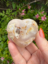 Load image into Gallery viewer, Flower Agate Heart Carving
