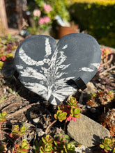 Load image into Gallery viewer, Unusual Chrysanthemum Stone Heart Carving with Stand
