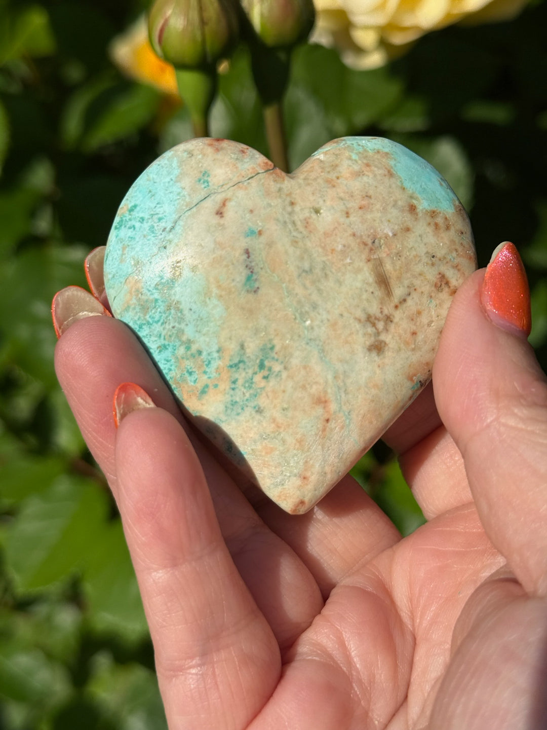 Rare Natural Turquoise Heart from Peru
