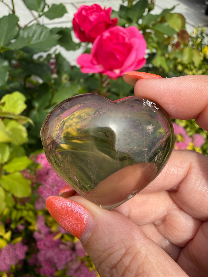 Smoky Quartz Heart Carving From Brazil