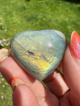 Load image into Gallery viewer, Gold Flash Labradorite Heart Carving from Madagascar

