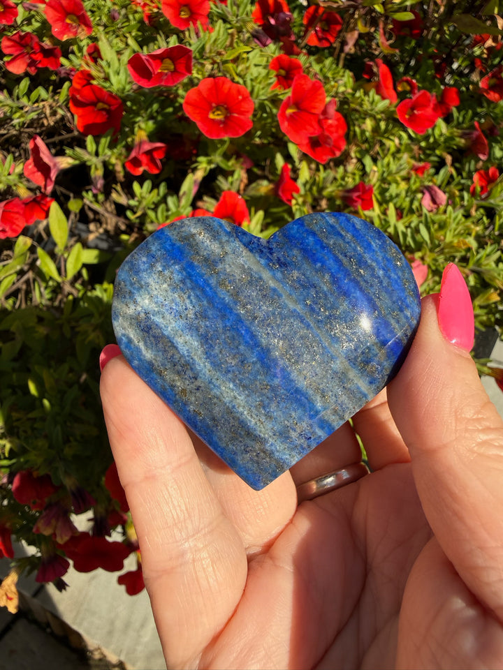 Lapis Lazuli Heart Carving