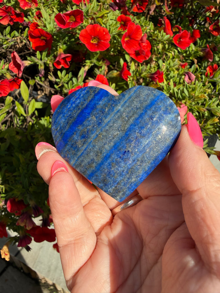 Lapis Lazuli Heart Carving