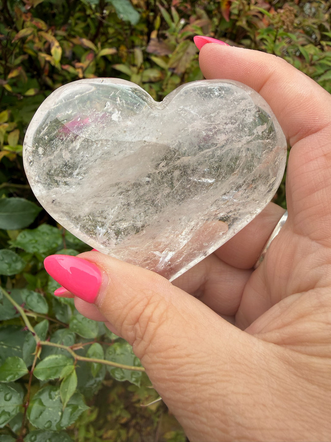 Quartz Heart Carving