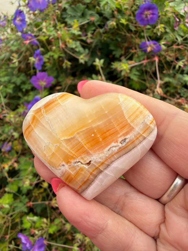Aragonite Heart Carving