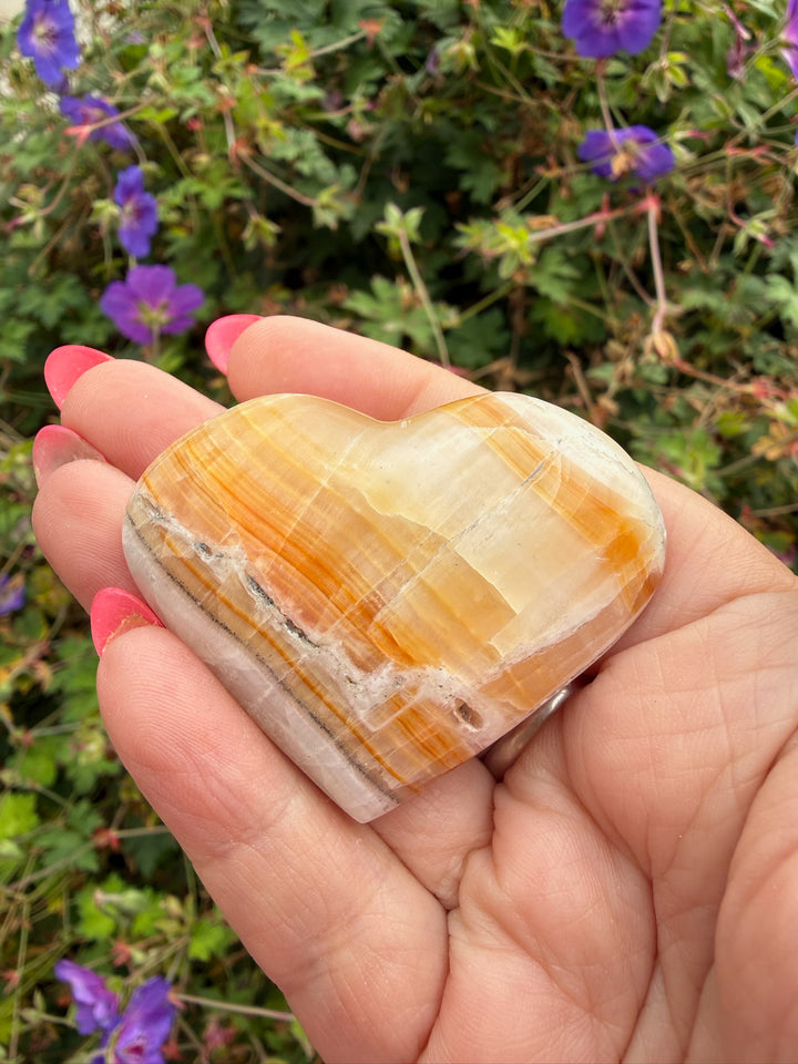 Aragonite Heart Carving