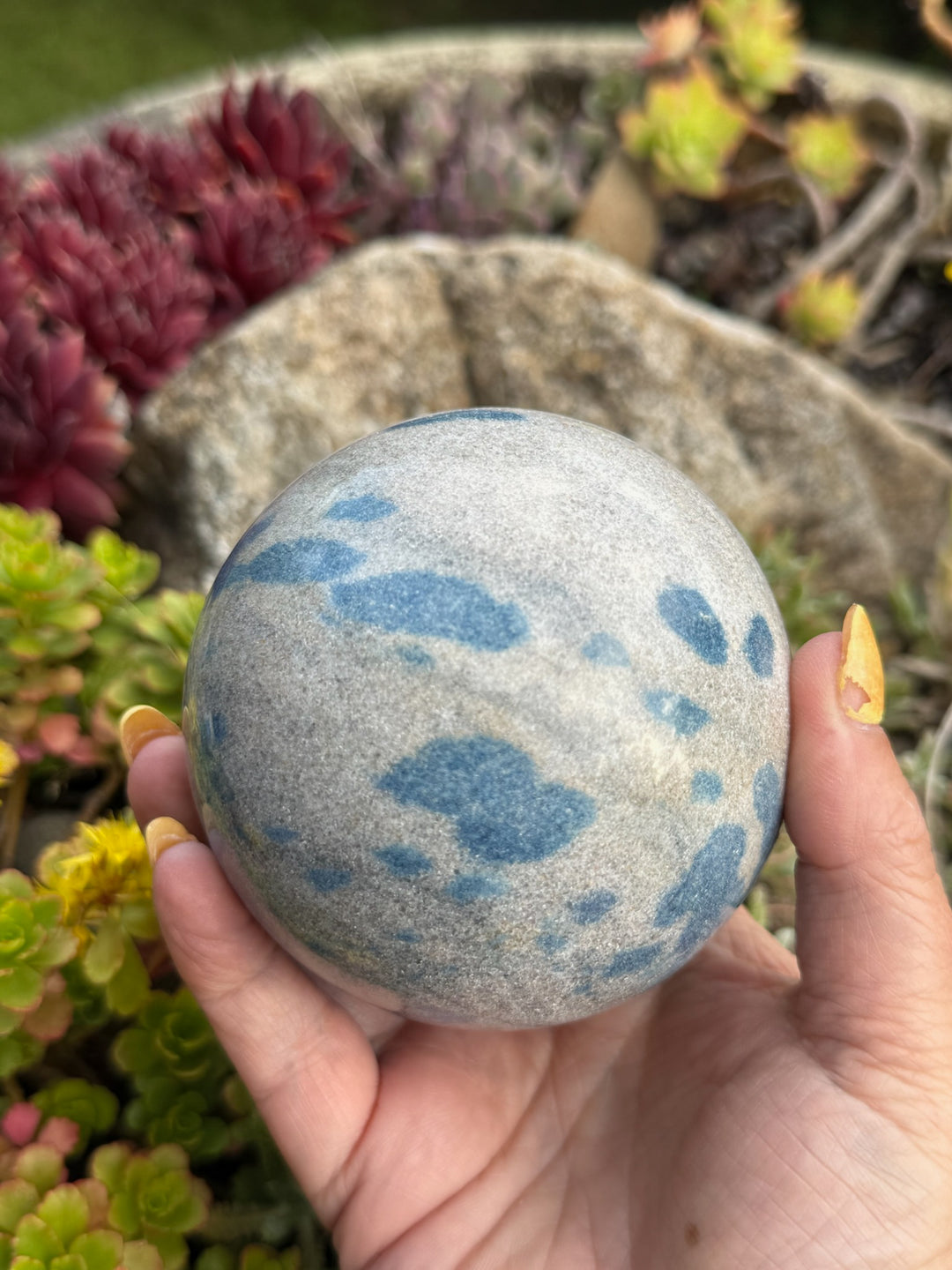 Large Apatite in Clevelandite Sphere 7.25cm Diameter