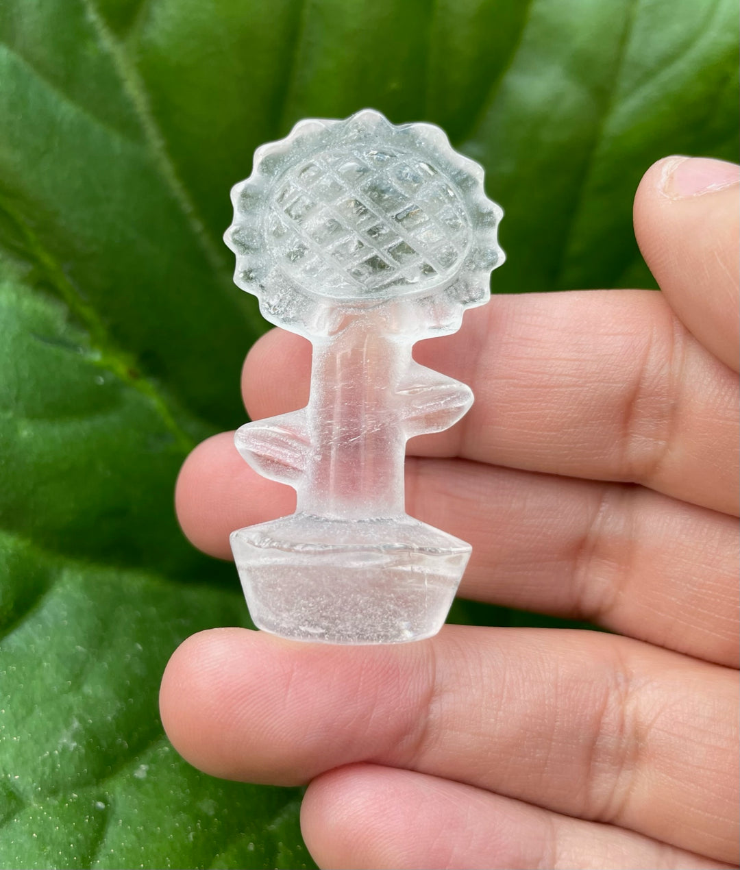 Hand Carved Quartz Flower