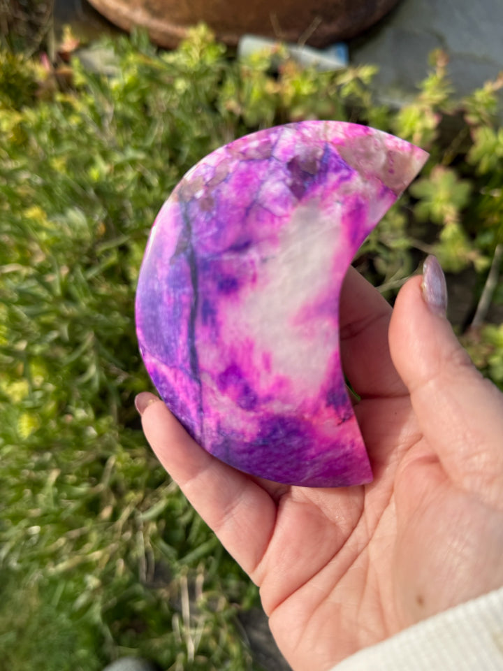 Enhanced Moonstone Moon Carving