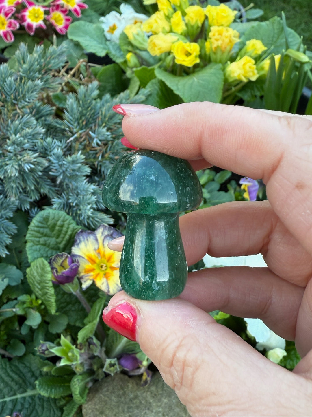 Green Fluorite Mushroom